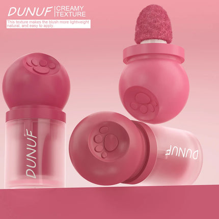 DUNUF Creamy Cat Paw Blush Trio Buildable Pigment Long Lasting Natural Finish Vegan Cruelty Free Makeup Essential