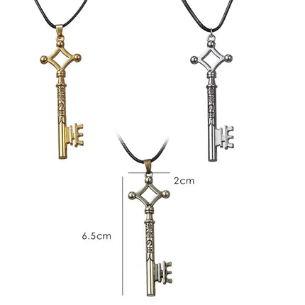 Hot Sale Attack On Titan Necklace Eren Key Shingeki No Kyojin Pendant Fashion Vintage Retro Anime Jewelry For Men Cosplay