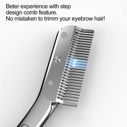 New 2pcs/set Safe Stainless Steel Eyebrow Trimme  Eyebrow Scissors With Comb Hair Removal Shaver Cutter Durable Makeup Tool