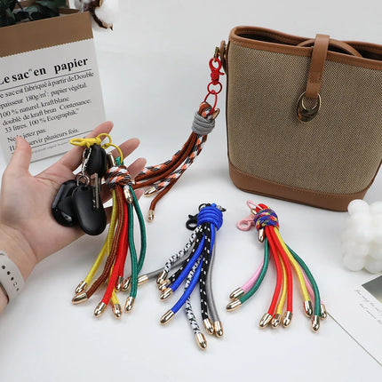 HOT Original Designed Nylon Woven Rope Keychain With Baseball Decor Sporty Style Bag Pendant DIY Trendy Fashion Pendant Gifts