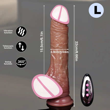 Realistic Dildo Vagina G-Spot Stimulator Anal Plug Fully Automatic Silicone Vibrating Penis Masturbator Sex Toys for Women Men