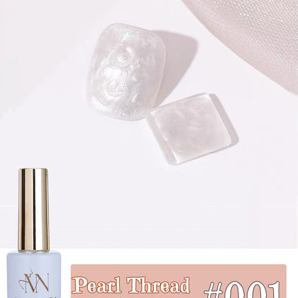 MIANEL 12ML Mother-of-Pearl Mermaid Shimmer Thread Gel Polish 2026 Spring-Summer Collection Fine Glitter Aurora Pearl Nail Art