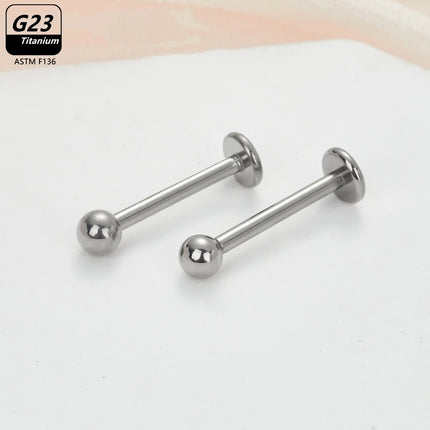 10pcs/Lot G23 Titanium Labret Lip Piercing Jewelry Not Allergic 16g 6/8/10/12mm Barbell Tongue Bar Tragus Snug Daith Earring