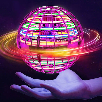 Flying Orb Ball with Dazzling Lights, Magic Hover Spinner, Cool Boomerang Drone, Floating Cosmic Globe, Kids Outdoor Toy