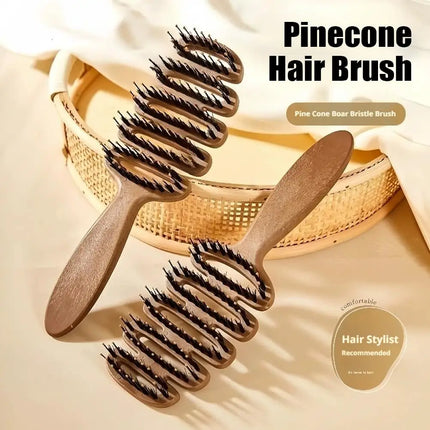 Hairdressing Massage Comb Curly Hairbrush Boar Bristle Paddle Hair Brush Anti Static Comb  Salon Hair Styling Tools Makeup Tools