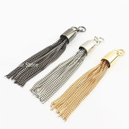 Metal Decoration Buckle Tassel Pendant Keychain for Handbag Purse Fashion Hardware Accessories DIY Crafts Decor Tassel Bag Chain