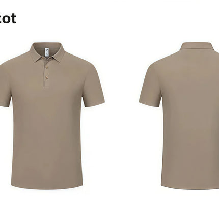 2025 New High End Polo Top for Men Short Sleeve Seamless Glue Pressing Sports Polo Shirt Work Uniform