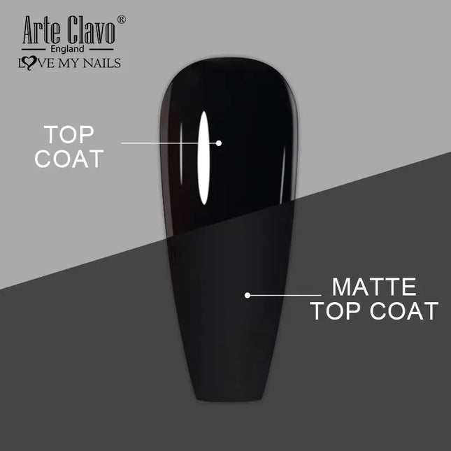 Arte Clavo Top Gel Polish 15ml Semi Permanent Varnish Function Gel Base Super Top Coat Transparent Gel Nails Soak Off Gel