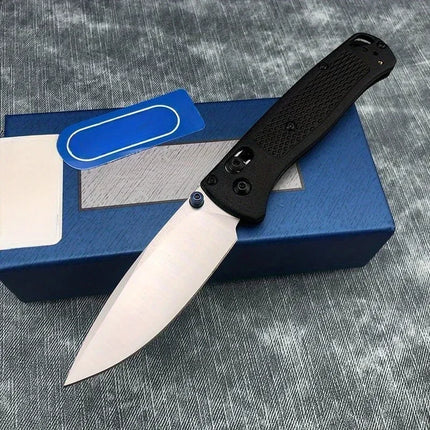 535 EDC Manual Open Folding Knife Landing Blade Flat Blade Satin Nylon Fiber Handle Used for Daily Carrying and Camping Knives