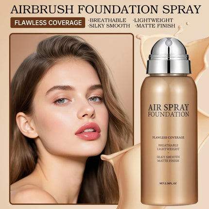 Portable Waterproof Sweat Proof Foundation Spray Fine Powder Concealer Long Lasting Brightening Makeup Gift for Valentine's Day
