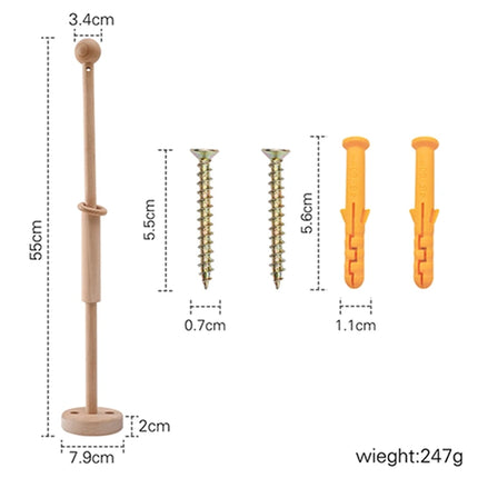 Baby Rattle Toy Wooden Mobile Bracket Fixed To The Wall 0-12 Months Holder Baby Crochet Bed Bell Hanging Toy Stand Baby Crib Toy