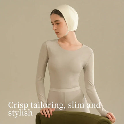 SUJIIN Women's Thermal Underwear Set Winter Round Neck Thermals Tops Ladies Long Johns Anti-Static Two Pieces Woman Sets WC050