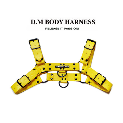 Yellow Hot Lingerie Man Body adjustable Chest Harness Belt Strap Punk Rave Costumes Harness Men Gay Clothing  Party Accessory