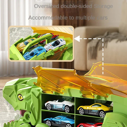 New Dinosaur Devouring Car Attack Tyrannosaurus Rex Devouring Transformation Toy Puzzle Children's Storage Inertial Sliding Car