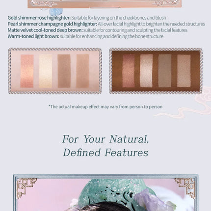 Flower Knows Butterfly Cloud Collar Collection Embossed Highlight & Contour Palette 16g