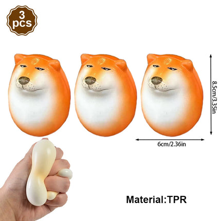Cartoon Shiba Inu Dog Egg Figure Stress Relief Doll Mochi Squishy Toys Silly Hilarious Fuuny Gifts Desktop Home Decor Supplies