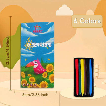 Multi-colors Plastic Triangle Crayon Set DIY Artist Supplies Hand-washable Crayons for Kids Gruesos Office Cultural Supplies