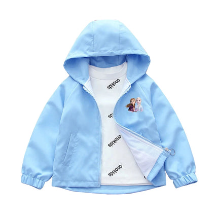 Children's Mickey Hooded Jacket 1-10 Years Autumn Boy's Windbreaker Zipper Hoodie Baby Boys Birthday Present Jacket Cosplay Coat