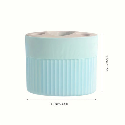 4 Slot Toothbrush Holder ABS Plastic Bathroom Organizer Freestanding Toothpaste Stand with Drain Holes for Home Gift Festival