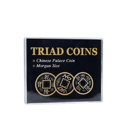 Triad Coins Chinese Palace Coin 1 Coin + 2 Shells Close Up Magic Trick Coin Magic Magia Magie Magicians Prop Accessory Illusion