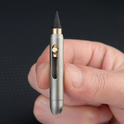 Eternal Pencil Metal Inkless Pen Titanium Alloy Everlasting Pencil erasable Pen Creative pendant design for emergency writing