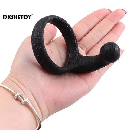 Erection Prostate Massage Silicone Penis Ring Sex Toys For Men Delay Ejaculation Penis Ring Enlarger For Couples Adult Supplies