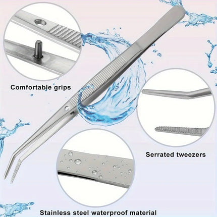 2/5pcs Multi-Purpose Stainless Steel Tweezers,Sewing,Nail Art,Eyebrow Threading,Jewelry Clamping,Sewing Machine and DIY Projects