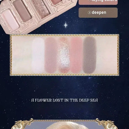 Flower Knows Moonlight Mermaid Eyeshadow Palette 8-Color Matte Shimmer Glitter Eye Makeup Cosmetics Women Beauty Eye Shadow