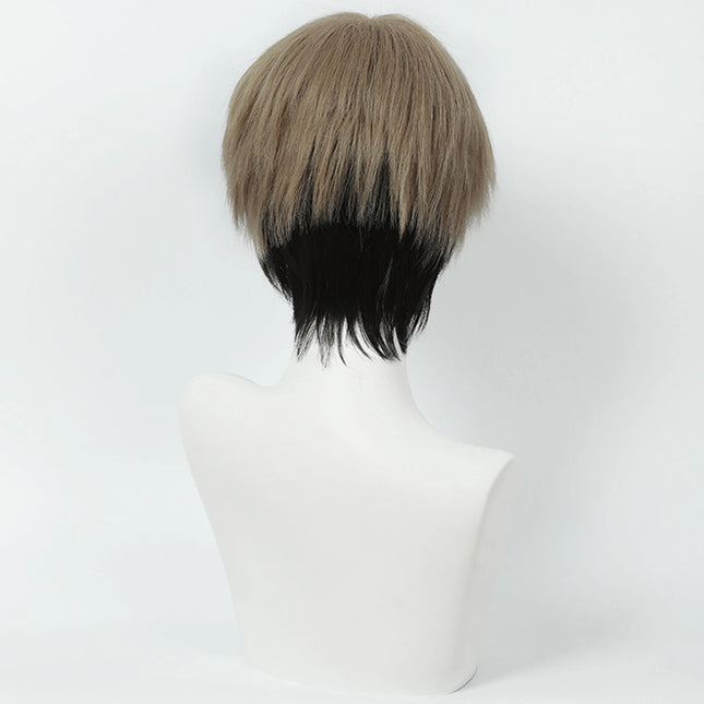 Cosplay Wig Chainsaw Man Anime Wig Kishibe Short Male Anime Cosplay Wig Black Game Role-Playing Synthetic Wig with Wigcap