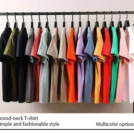 Summer Fashion Brand Men's Business Casual Short-sleeved T-shirt Loose and Versatile Crew Neck Breathable Top
