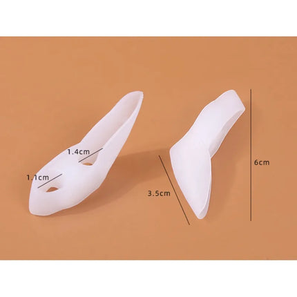2pcs=1pair Silicone Two Hole Toe Separator Gel Foot Finger Protector Bunion Orthopedic Hallux Valgus Guard Straightener Pedicure