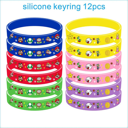 Super Mario Theme Birthday Party Supplies - Favors Gifts Stamps Bracelets Stickers Gift Bag Pinata Fillers Christmas Decoration