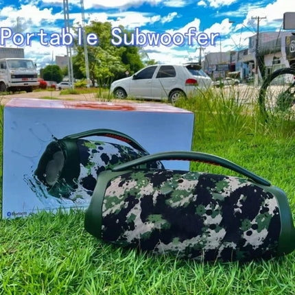 100W High-power Portable Bluetooth Speaker Outdoor Sports RGB/USB/TF Card Subwoofer 360 Surround Sound War Drum Speaker