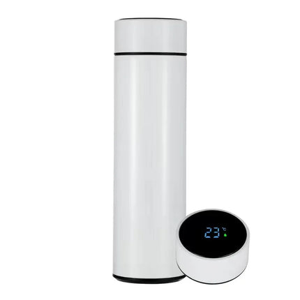 LOGO Name Thermal Bottle with Digital Thermometer 500ml Led Bilayer Flask Vacuum Insulated Bottle Portable Thermos Bottle