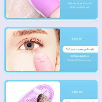 Silicone Nose Brush Facial Pore Cleaner Portable Blackhead Double-sided Massage Brushes Beauty Cleaning Tool Facial Nasal Scrub