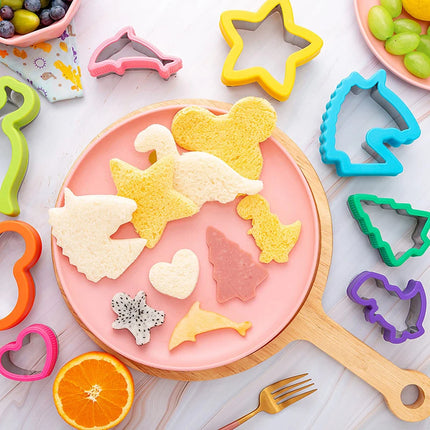 Sandwich Cutters Set for Children Food Cookies Bread Mold Maker Fruit and Vegetable Shapes Cutting Mould Baking Tools for Kids