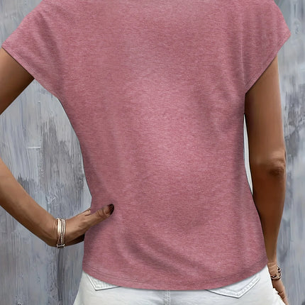 Women's Summer Short-Sleeved V-Neck Loose Modal T-shirt Top Short-Sleeved Comfortable Breathable T-shirt Top
