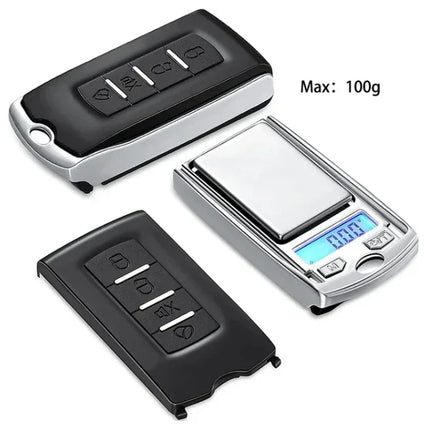 Car Key Shape Mini Digital Pocket Scale 0.01g Precision 100g/200g Portable Electronic Gram Scale LCD