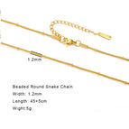 3 Beaded Snake Chain 1 / 45-50cm