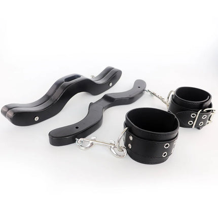 BDSM Bondage Kit Handcuffs Ankle Cuff CBT Cock Rings Penis Cage Testicle Scrotal Clip Restraints Adult Erotic Sex Toys for Men