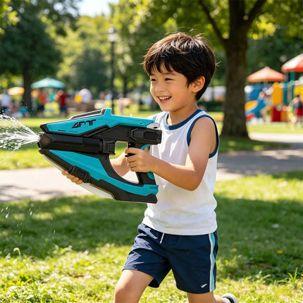 Electric Water Gun with Lights Automatic Continuous Firing Squirt Gun Large Capacity Long Range Shooting Watergun Outdoor Toy
