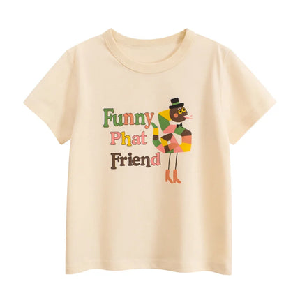 2025 Summer 2-8 Years Kids Girl Shorts Sleeve T-shirts Printed Little Girl Top Baby Girl T Shirts Children Toddler Girl Clothes