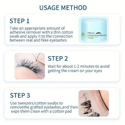 Formaldehyde - free Cantaloupe Eyelash Makeup Remover Cream. It can deeply, thoroughly and quickly remove eyelash glue.