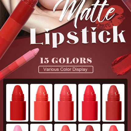 4 in 1 Cute Matte Lipstick Crayon Kit Combo Purple Lip Tint Velvet Sexy Moisturizing Lipstick Pen Waterproof Lasting Lip Makeup