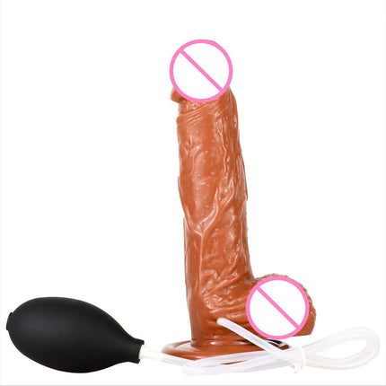 Realistic Squirting Dildo Big Penis Soft Skin Feel Spray Water Ejaculating Suction Cup masturbator Anal Toy Sex Toy For Women 18