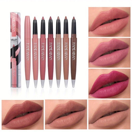 Matte Lipliner Pencil Waterproof Nude Purple Lipstick Pen Matte Velvet Lip Liner Pen Contour Make Up Sexy Lasting Lips Cosmetics