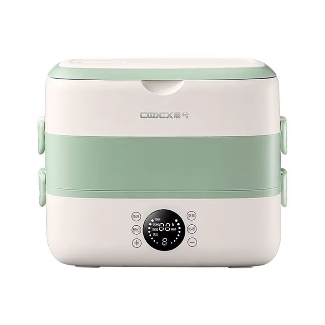New Smart Electric Lunch Box 2L Multi-function Insulation Electric Lunch Box LED Digital Display Steamer Rice Cooker with Timer