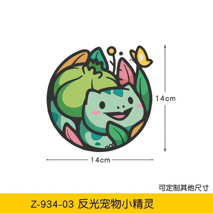 20styles Pokemon Car Stickers Anime Figure Pikachu Gengar Eevee Charmander Cute Cartoon Doll Creative Sticker Birthday Gifts