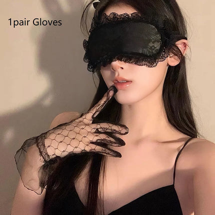 Sexy Lace Eye Mask Blindfold Handcuff Suit Couple Exotic Accessories Restraint Adult Games Flirting Outfits Accessories Sex Toy