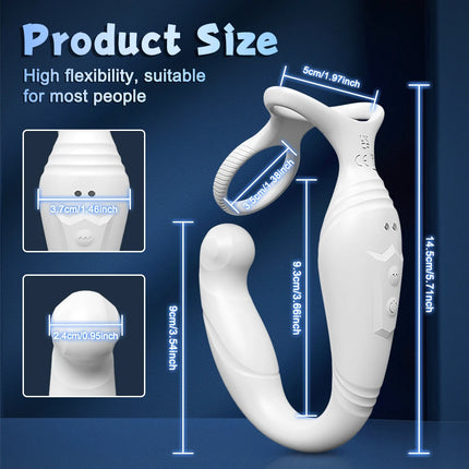 App Sex Toy Vibrator for Men Prostate Massager Dual Penis Ring Cock Rings Anal Vibrating Butt Plug Adult Anal Toy for Men